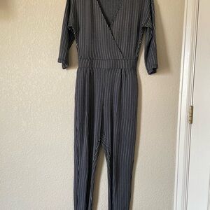 Pull&Bear black&white stripes Jumpsuit/romper
